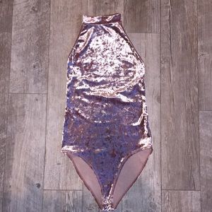 Women’s velvet bodysuit